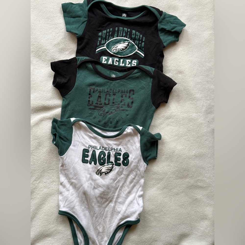 Philadelphia Eagles Kids T-Shirt Set - Green, Black, White